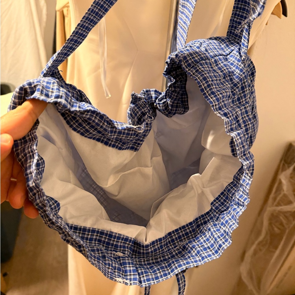 Wonder Wonder Blue Checkered Shoulder Bag - Picture 8 of 10